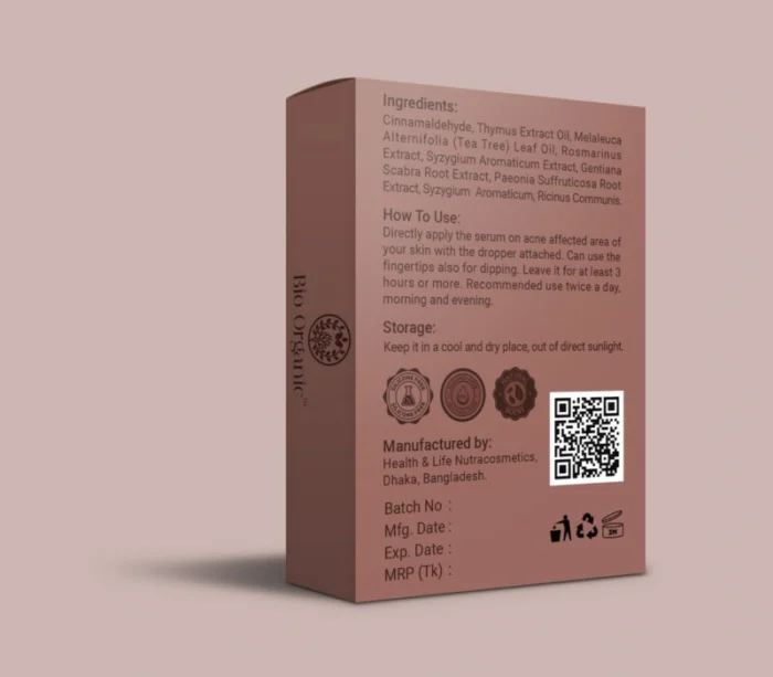 Bio Organic Acne Treatment Serum – 30ml - Image 2