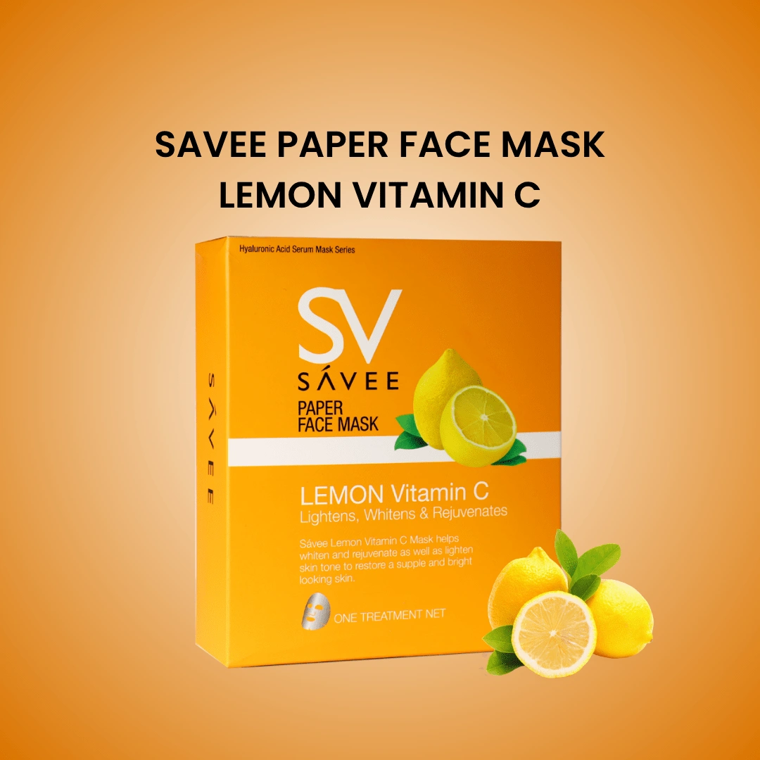 SAVEE PAPER FACE MASK LEMON VITAMIN C 1 SAVEE PAPER FACE MASK LEMON VITAMIN C 1 piece - Image 1
