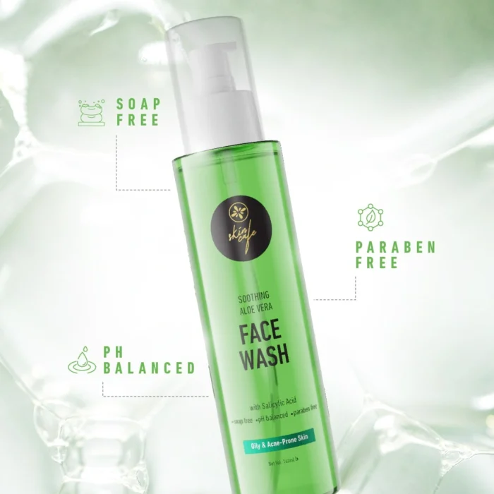 Skin Cafe Soothing Aloe Vera Facewash with Salicylic Acid 140ml - Image 2